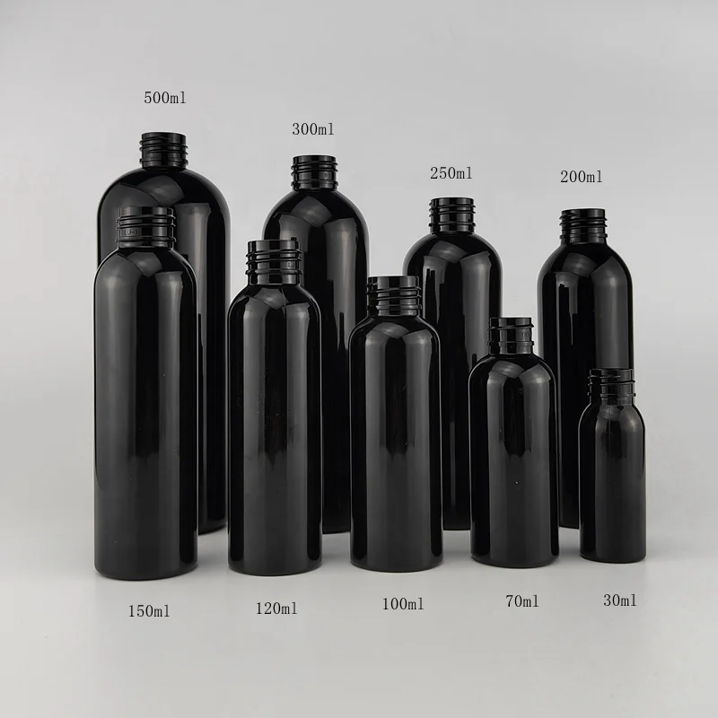 mist sprayer black plastic PET bottle 50 ml 60 ml 100 ml 150 ml 200 ml 250 ml 300 ml 500 ml cosmetic bottles bamboo spray bottle