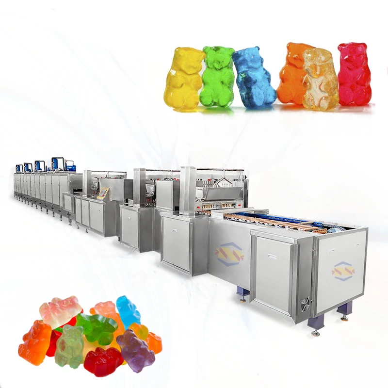 2024 automatic High capacity fruit jelly soft candy making machine gelatin pectin  gummy candy depositing line
