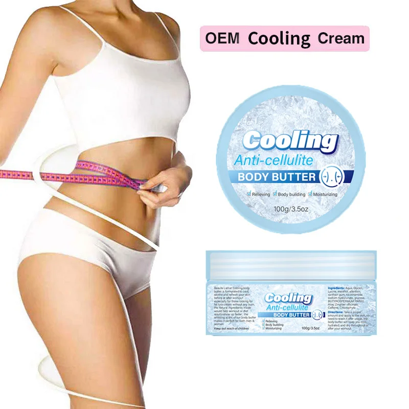 Private Label gel anti cellulite body slimming cream cooling gel