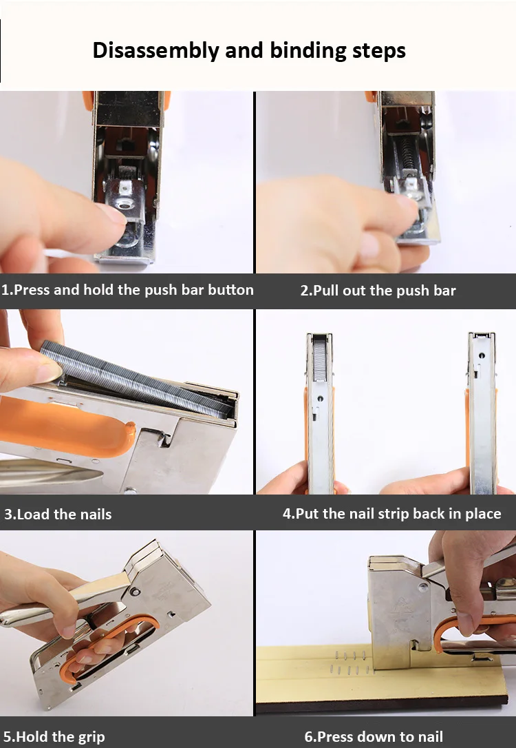 Household Hand Tool 1008F Manual Stapler Gun Bord nail gun