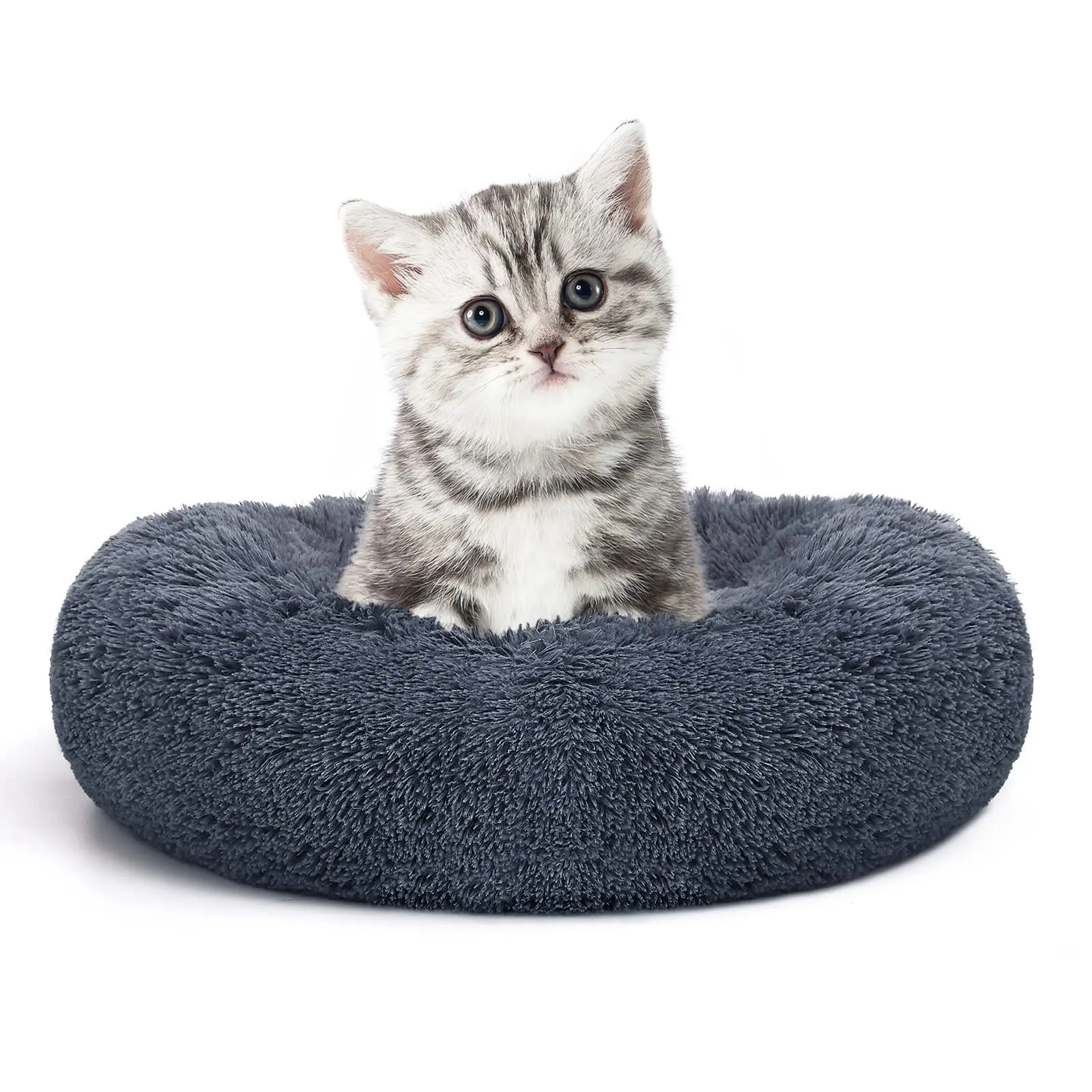 Wholesale Dog Bed Comfortable Donut Cuddler Round Ultra Soft Washable Cat Cushion Bed