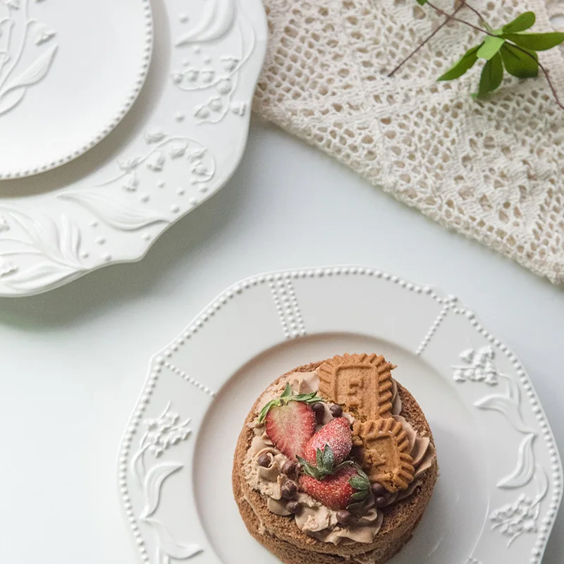 Automatic KOREAN White Dinner Sauce Nordic Ceramic Plates Porcelain Dish Plate For Wholesale