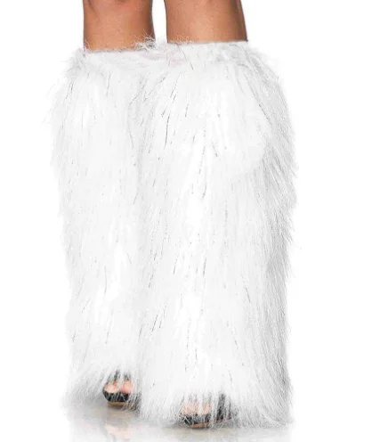 wholesale high knee fuzzy boot sleeves legwarmers adult women winter style faux fur leg warmers
