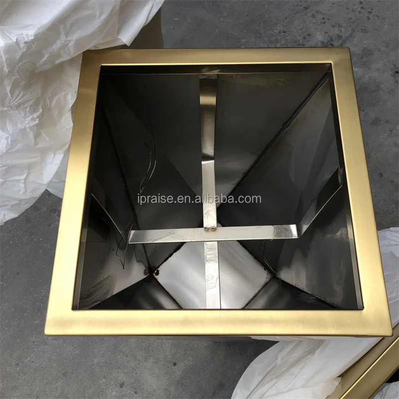 Home Decor Flower Vases Metal Gold Large Indoor Flower Pots / square planter boxes / flowerpot