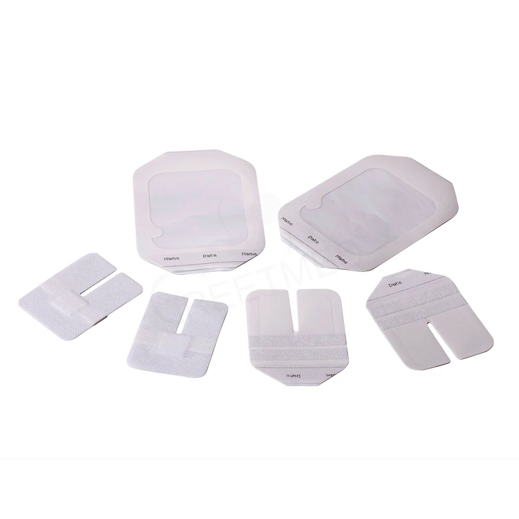 Transparent i.v cannula fixation wound dressing fixing i.v. cannula dressing