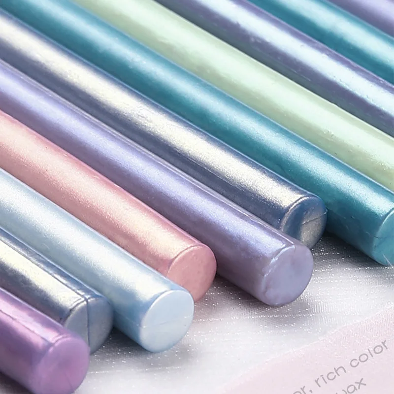 New Aurora Colors 7MM  Sealing Wax Sticks Use For Hot Melt Glue Gun 8 Colors Sealing Wax