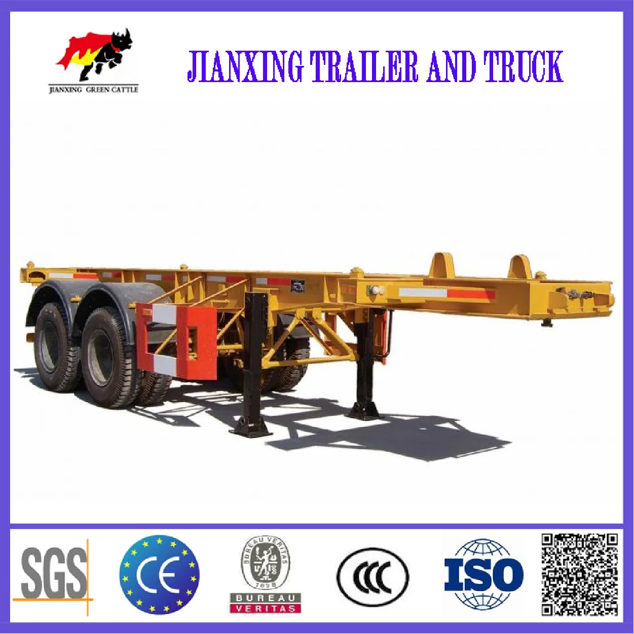 JianXing Brand  New Gooseneck Container Trailer Container Terminal Trailer Truck Trailers for Container