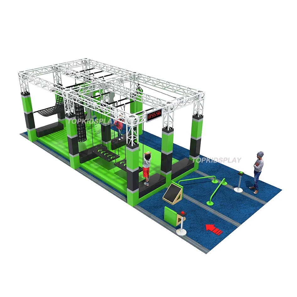Commercial Adventure Park Ninja Warrior Games Indoor Playground Kids Ninja Warroir Obstacle Course For Sale