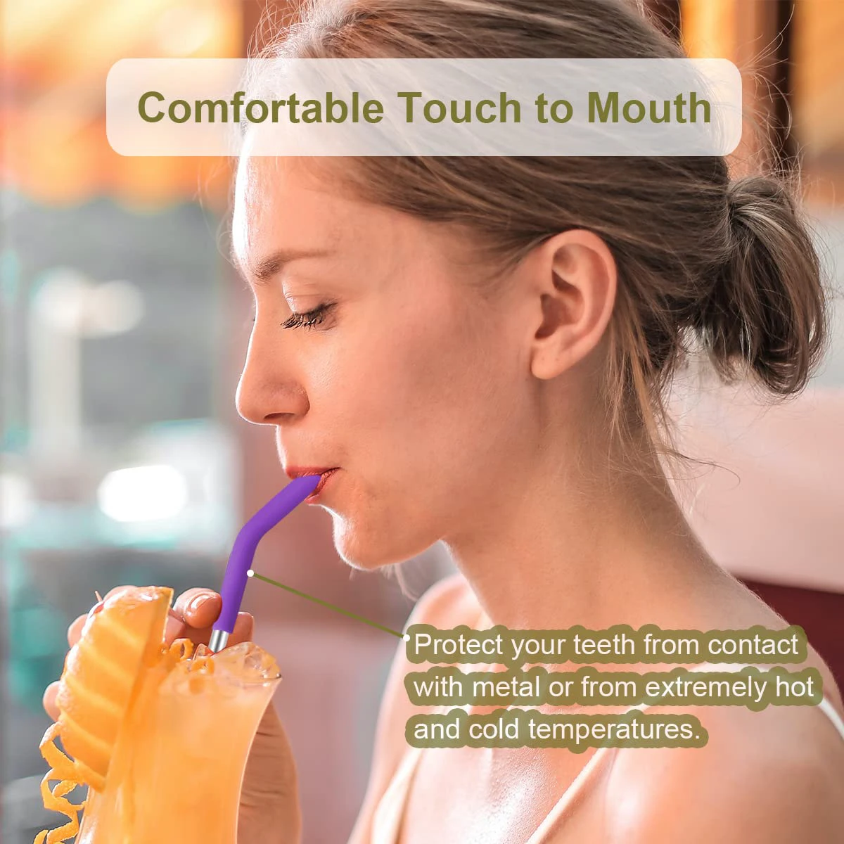 High Quality Customized Shapes Eco Friendly Reusable Silicone Straw Tips