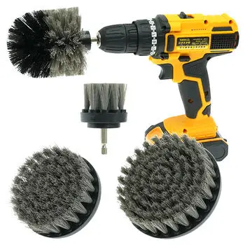 3PCS Drill Brush Set Electric Car Cleaning Brush Set Tool Drill Clean Brush attachment kit
