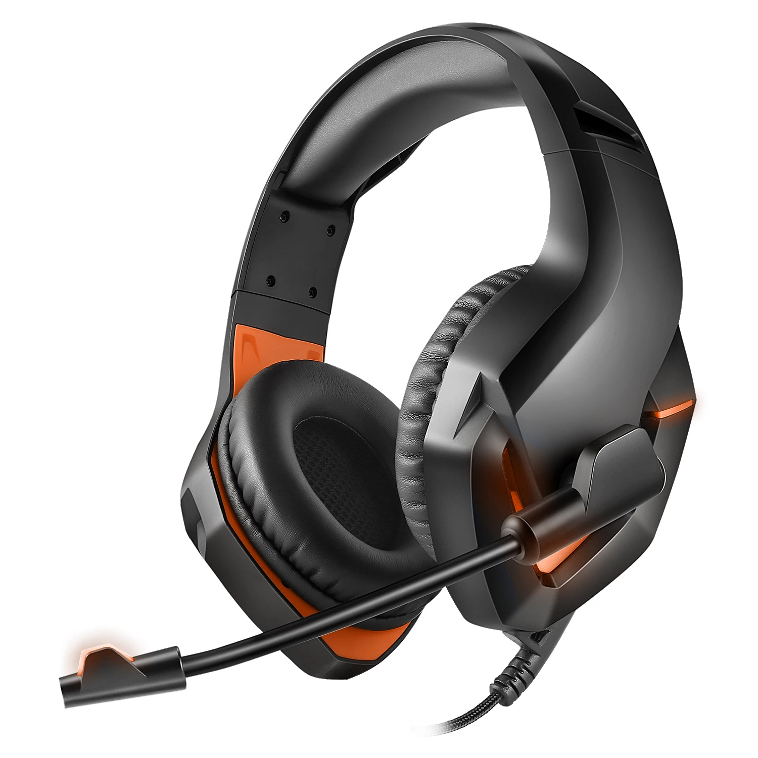  Игровые наушники с RGB подсветкой проводная игровая гарнитура для PS4 ПК
