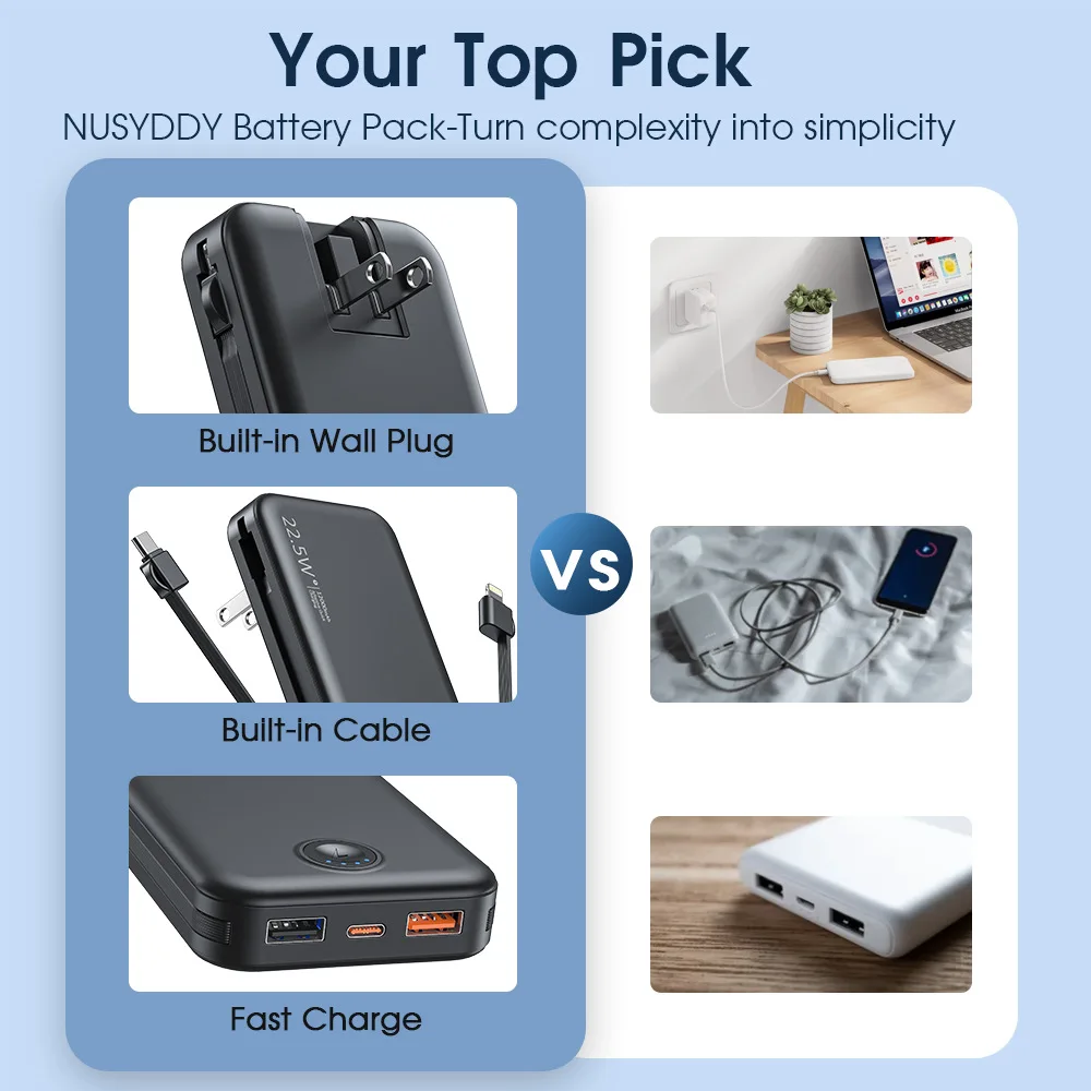 Strong Performance OEM ODM Regular High Quality 16000 mAh High Capacity Double Type C and 8Pin Interface Portable Power Bank