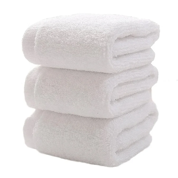 Белое хлопковое маленькое квадратное полотенце для лица для отеля