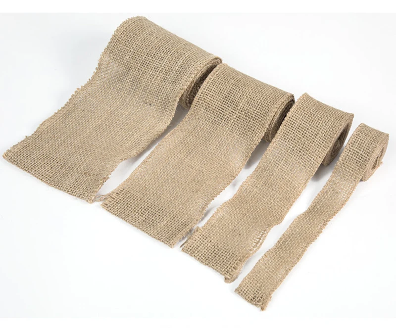 Burlap Ribbon Jute Ribbon Natural Vintage Jute Rope for Gift Wrapping Rustic Decorative Christmas Ribbon DIY Home Decor