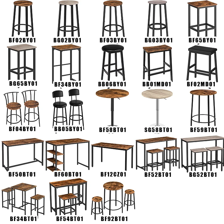 Factory Price Wholesale Dining Room Furniture OEM Custom Design Dining Table Bar Stool and Chair Set