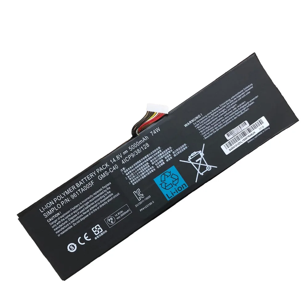 14.8V 74wh/5000mAh GMS-C40 Laptop Battery For Blade Pro 2013 RZ09-00991101 4ICP9/38/128  Pro 2015 RZ09-01171
