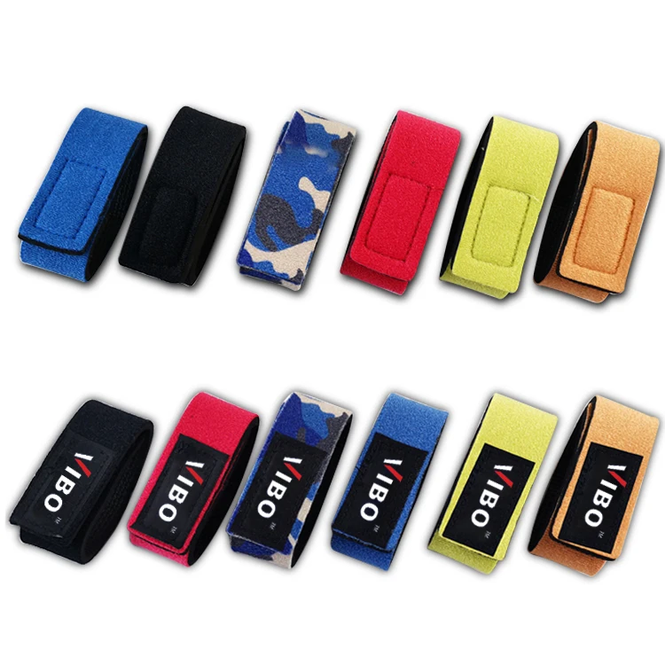 Wholesale Adjustable Outdoor Neoprene OK Cloth Hook And Loop Fastener Over 2000 Time Fishing Rod Binding Belt Fishing Rod Straps