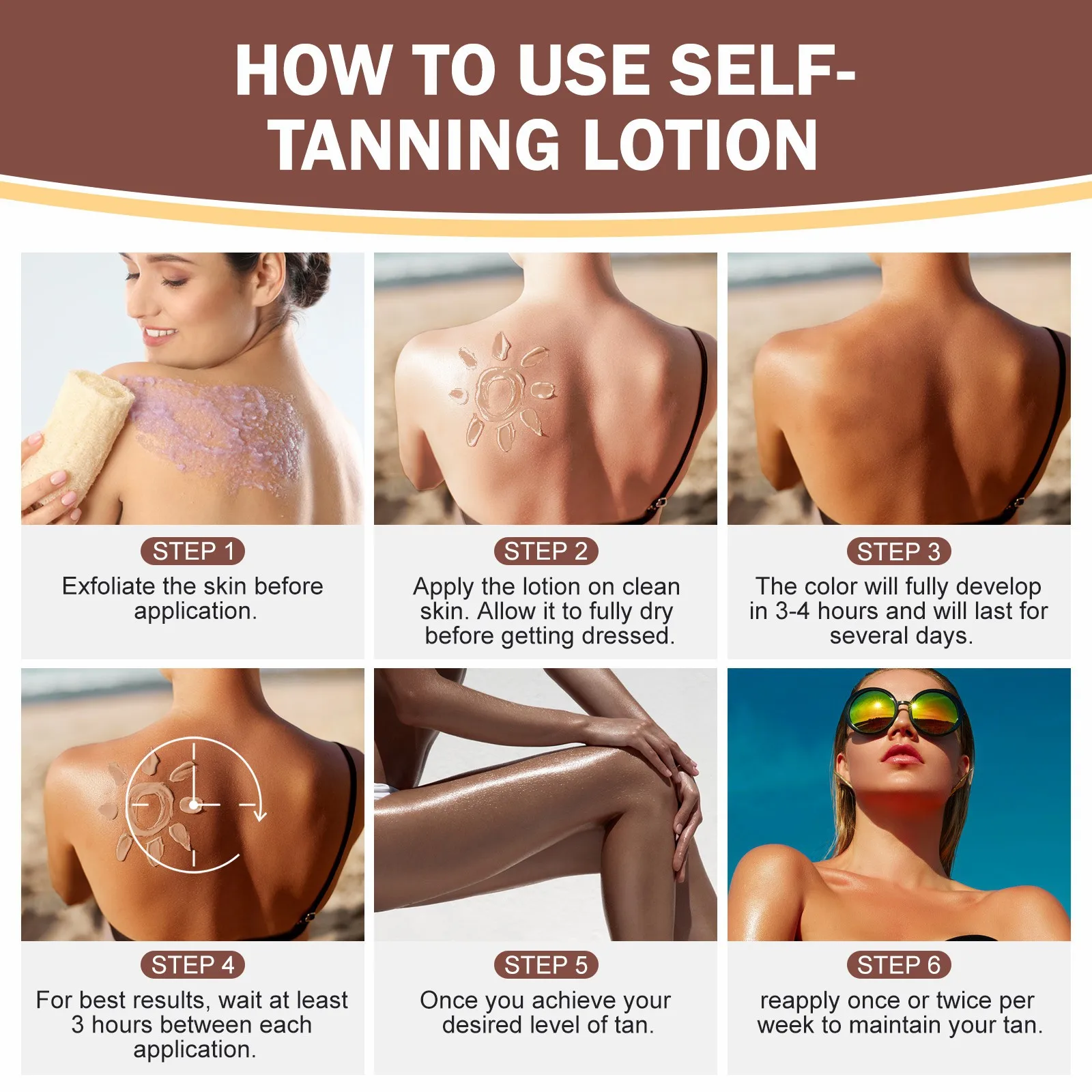 Deep Self Sun Tanning Foam Self Tanner Dark Ingredients 100ML Spray Tan Tanning Lotion