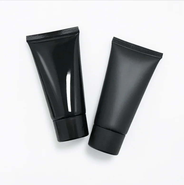 50ml cosmetic plastic tube skincare frosted black plastic cosmetics tube