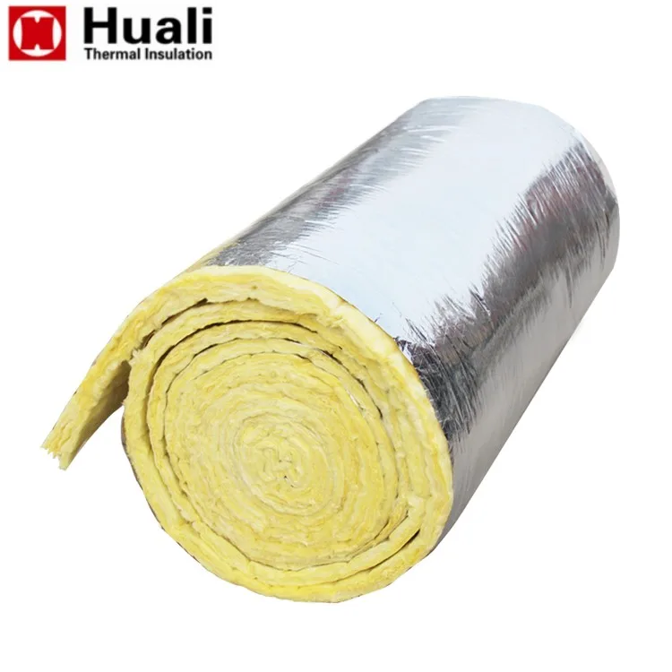 aluminum foil 50mm thickness glasswool insulation acoustic fiberglass insulation glass wool rolls