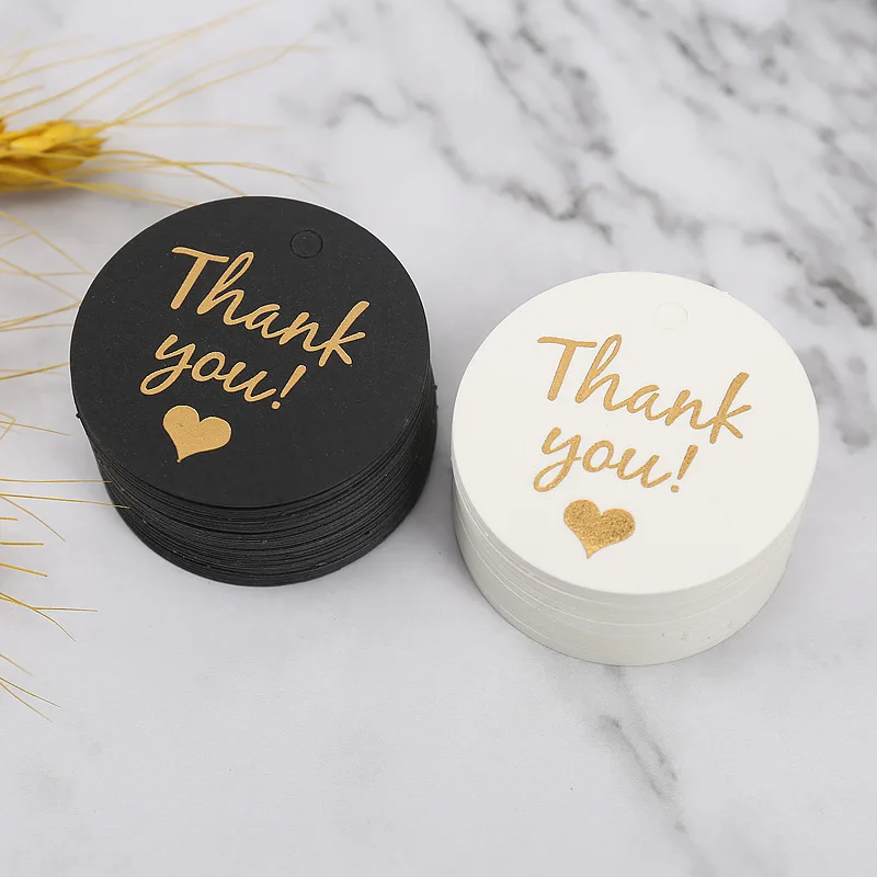 Wholesale fast delivery New Design Hanging tag gold foil stamping Funny thank you swing tag Custom Merry Christmas Gift Tag