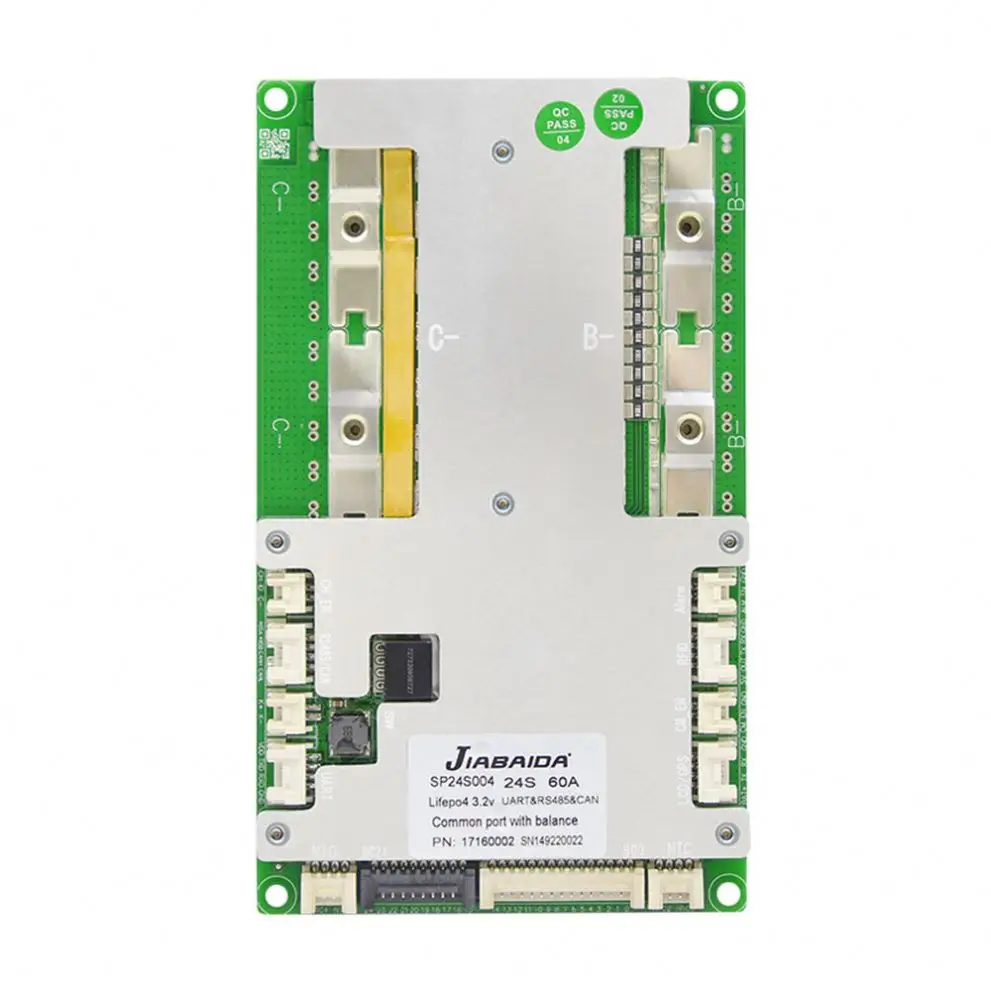 Smart Bms Active Balance 4s 8s 16s 12v 24v 48v Lifepo4 100a 120a 150a 200a 250a 300a JIABAIDA For Lithium Ion Battery Pack