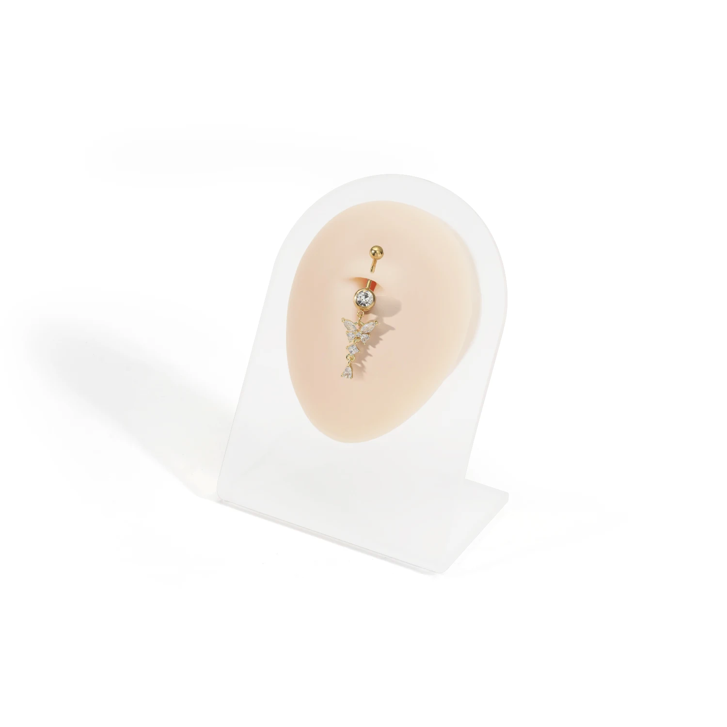 Silicone body part jewelry props silicon mold flexible plump lips navel earring ear jewellery piercings nose display for stand