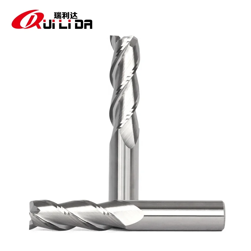 HRC55 polishing solid carbide end mill cutter fresas molino final cnc router bit set for Aluminium