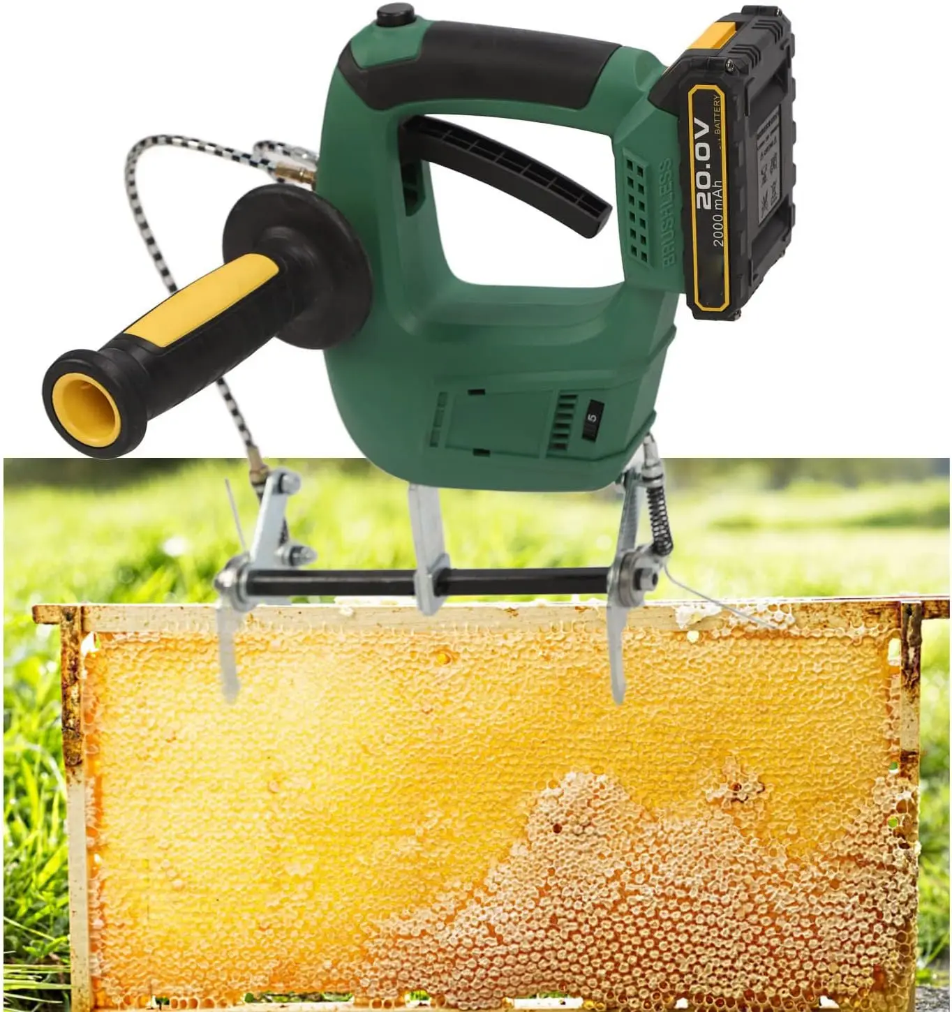 Electric Honey Shaker  Brushless Bee Removal Machine Bee Spinner Crank for Home Bee Farm