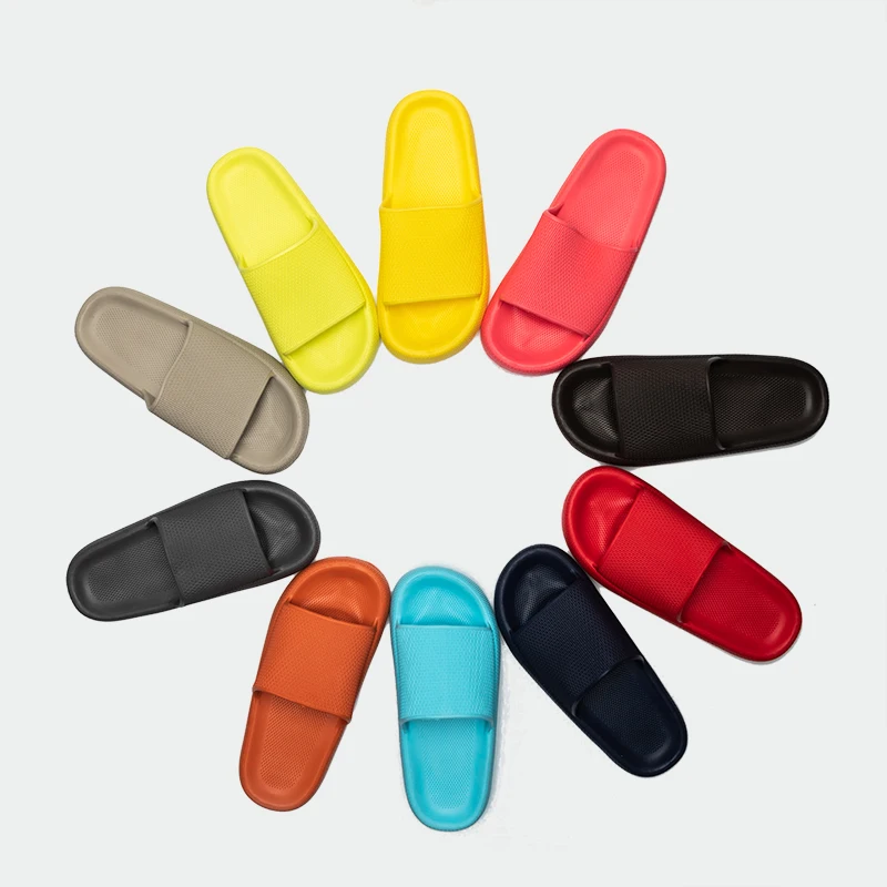 OEM ODM Custom Summer Outside Men Shoes EVA Soft Outdoor Sneaker Platform Slides Thick Sole Non-slip  home slippers for women