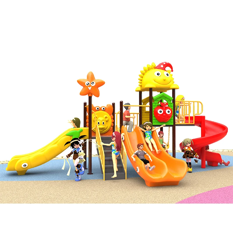 Climbing platforms kids plastic slides outdoor playground equipment amusement park play sets