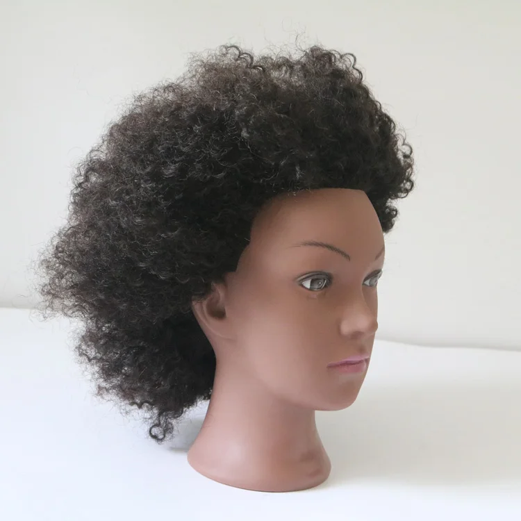 100% Human Hair Afro Training Mannequin Head