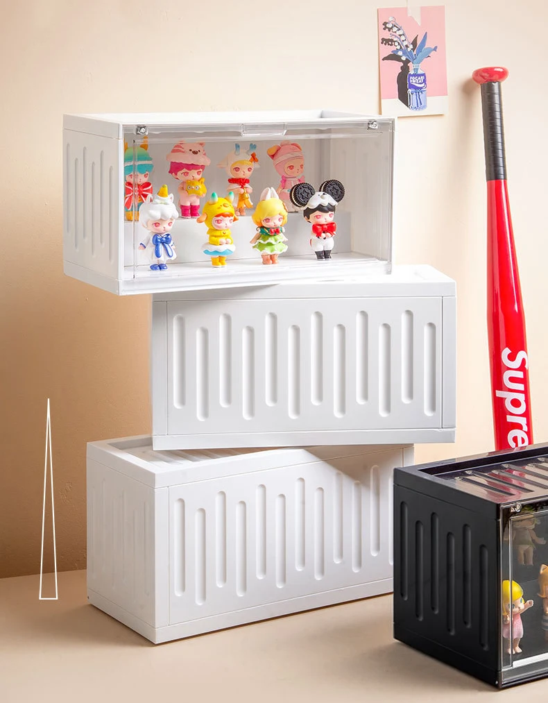 Transparent Large Space Plastic Storage Box Anime Figures Display Case Matt container doll toy storage box