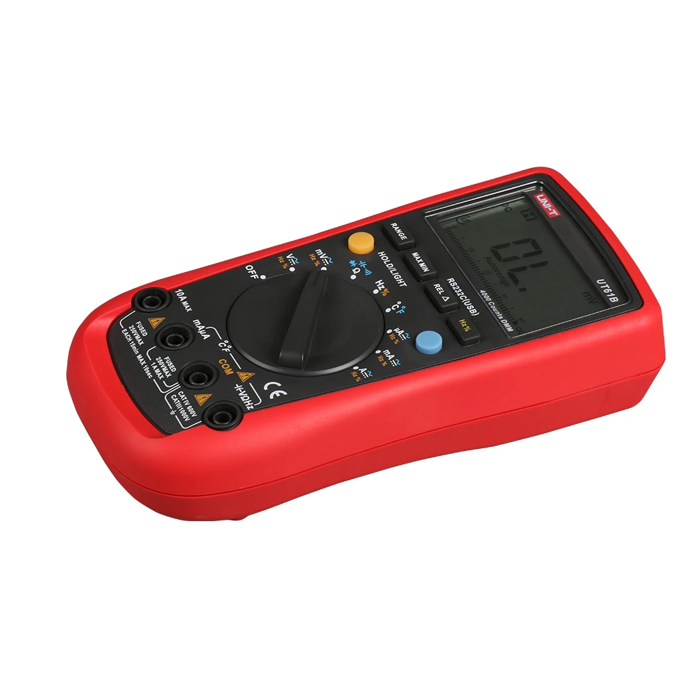 Цифровой мультиметр UT61B высоконадежный ампервольтметр с дисплеем для измерения температуры и низкого напряжения защита от