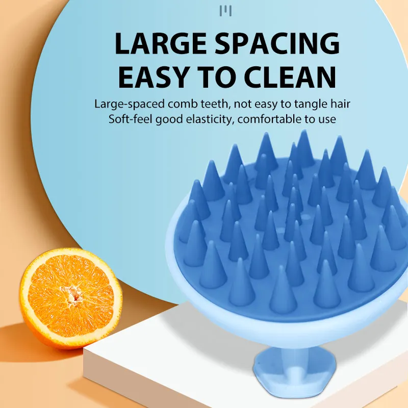 Custom Logo Wholesale Kids Hair Scalp Massager Shampoo Grooming Silicone Multifunction Shampoo Brush