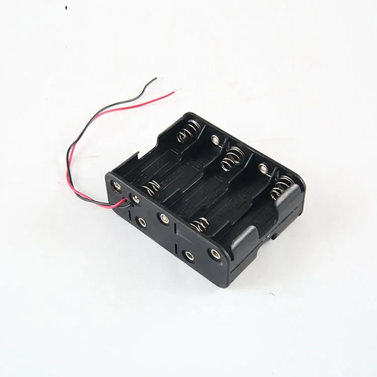 
4 Power Supply Container Slot Cable Battery Holder AAA Battery Cell Storage Base 