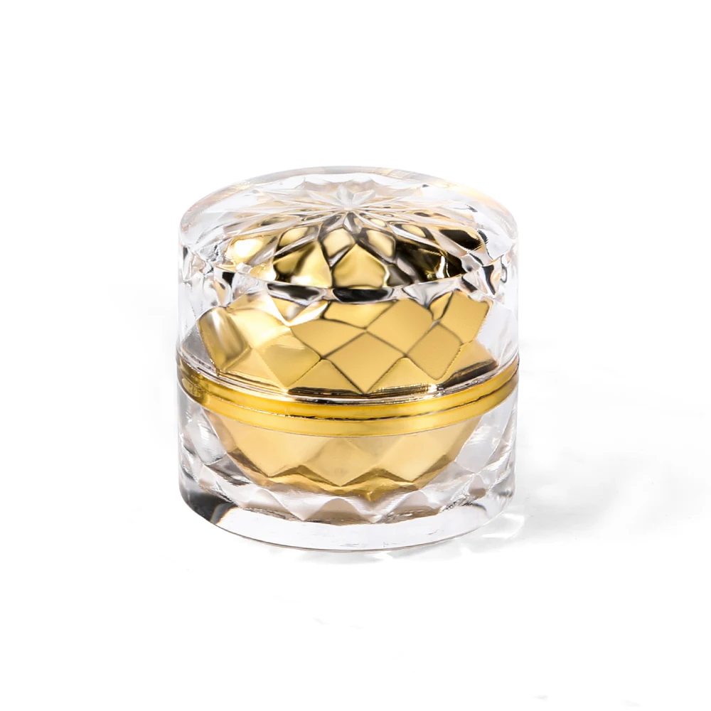 
Factory direct sellling 5g luxury plastic acrylic jar lingge -shaped pattern cosmetic cream jar 