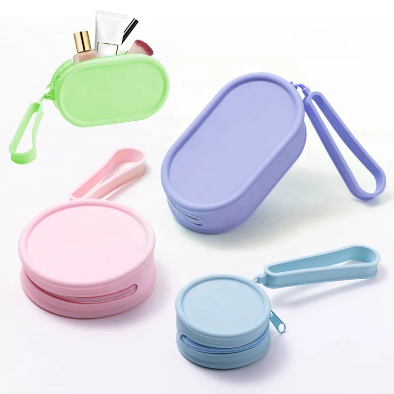 Makeup Bags Silicone purse organizer Travel Toiletry Brush Bag for Women Travel Essentials Cosmetic Bag
