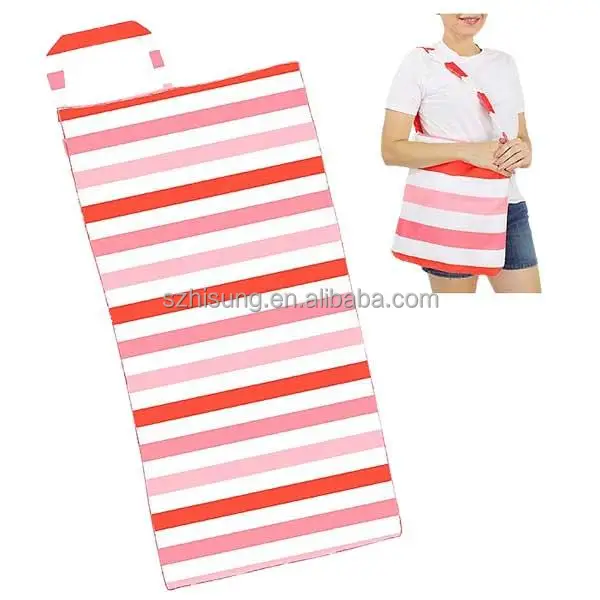 China Supplier New brand OEM Designer Pattern 100% Cotton Terry Towelling Summer Beach Towel Bag