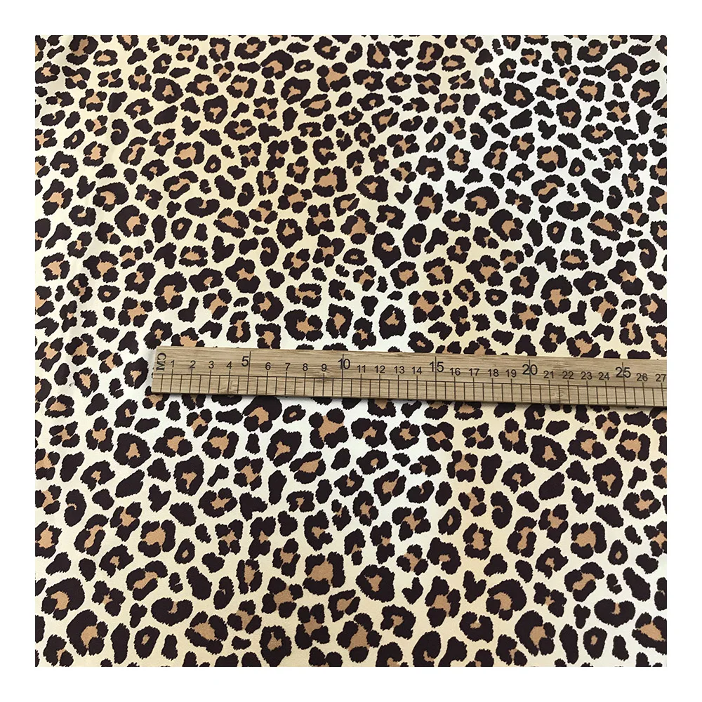 Hot selling leopard pattern swimming lycra fabric polyester for garments