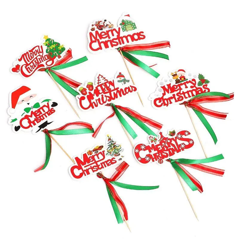 Christmas cake decoration Christmas atmosphere decoration dessert table dress up Christmas cake card decoration