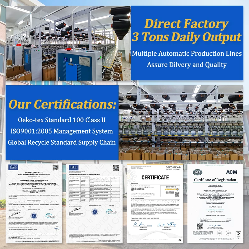 Ear Elastic Polyester Ear loop 3.5 mm Color Customized Flat Rope Tape High Quality White and Black Available