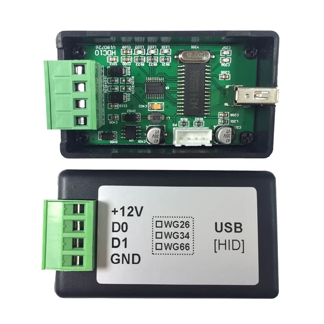 CE USB HID сканер штрих-кодов считыватель к Wiegand26/34/66 конвертер передачи для контроля доступа преобразователь данных сигнала