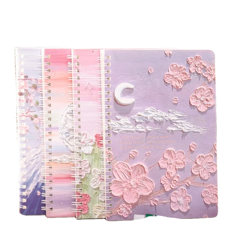 Popular Books A5 sprial Coil Lined Notebook High Quality Kawaii Korean Stationery Cute School Supplies for Students