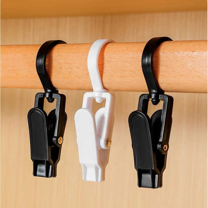Multi-Functional Plastic Clip Store Coat And Hat Clip Swivel Hook Curtain Storage Clip Household