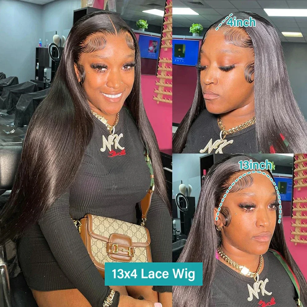 Bone Straight Human Hair Lace Front Wigs Glueless HD Lace Frontal Wigs Raw Brazilian Human Hair Wigs For Black Women
