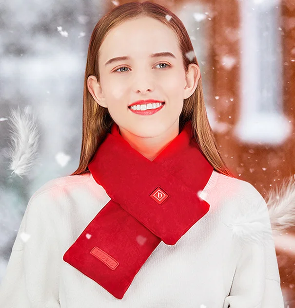 Portable Neck Heater Thermal Neck Heating Pad USB Powered By Power Bank Electric Heated scarf for Women Men