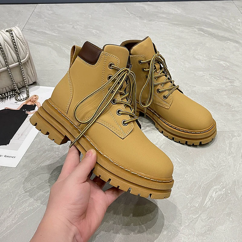 902 England style women thick-soled shoes martin boots ankle boots