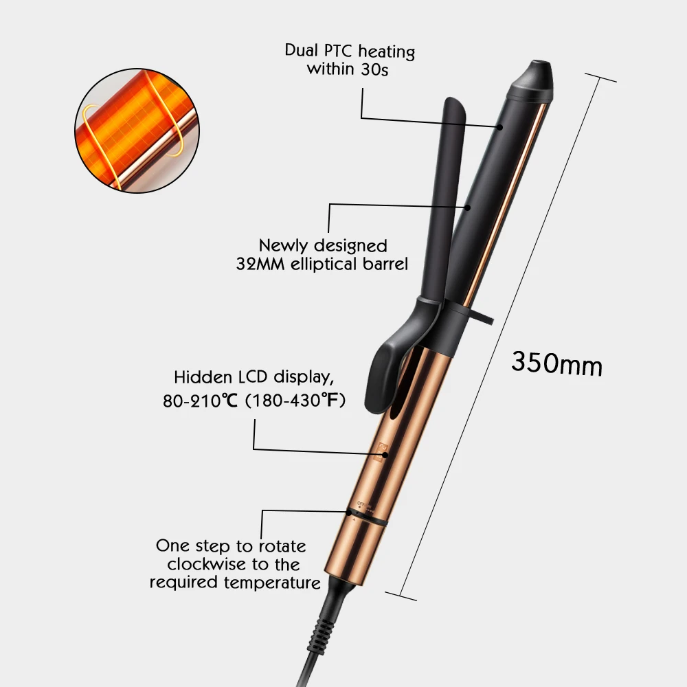 Professional Hair Beauty Styling Tools Electric Ceramic Hair Curler Rotating Automatic Hair Curling Iron