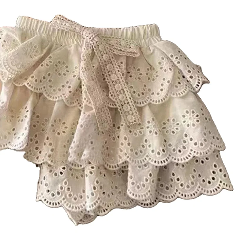 Custom INS Australia US Summer Kids Girls Skirt Lace Layer Cute Girls Dresses Boutique Clothes Princess Skirts